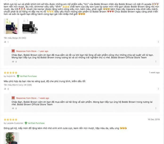 Đánh giá sản phẩm trên trang Lazada (Nguồn: BlogAnChoi).