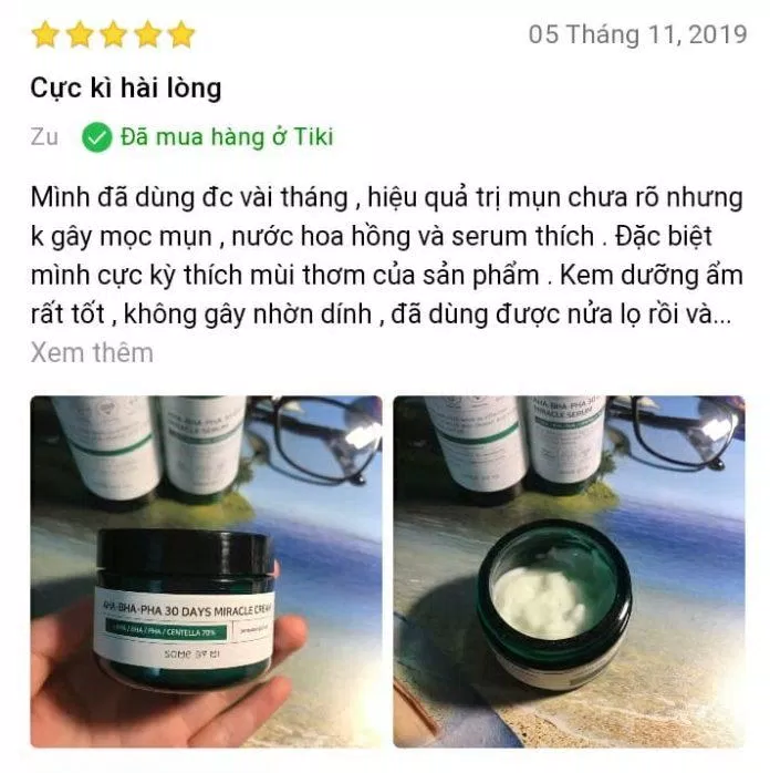 Đánh giá của một khách hàng (ảnh: Tiki)