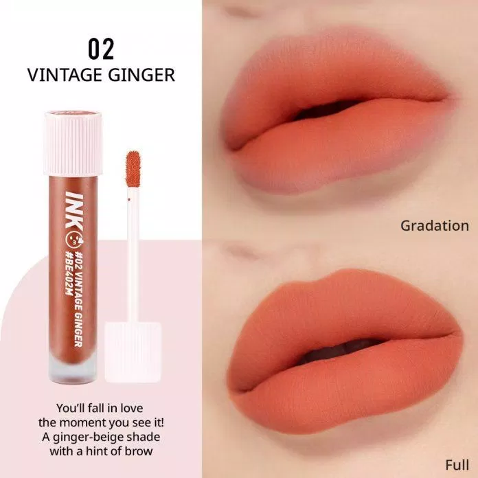 Màu Vintage Ginger lên môi cực xinh dù là lòng môi hay full môi (Nguồn: Internet)