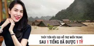 Thủy Tiên hỗ trợ lũ lụt miền Trung 2020.
