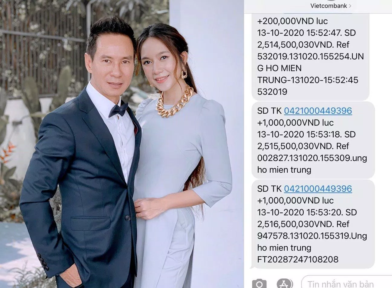 Vợ chồng Lý Hải quyên góp được 2.5 tỷ đồng. (Ảnh: Internet)