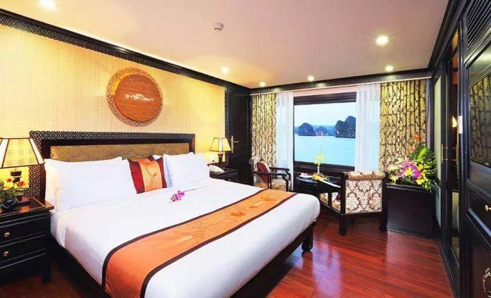 Không gian 1 phòng ngủ trên du thuyền Starlight ( nguồn: FB Starlight Cruise - Ha Long Bay )