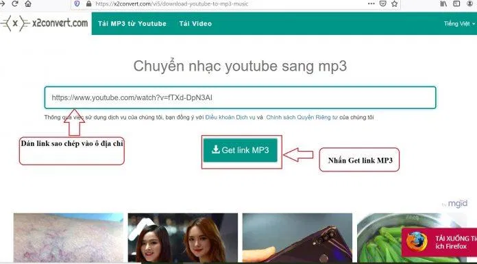 Dán link đã sao chép vào ô địa chỉ