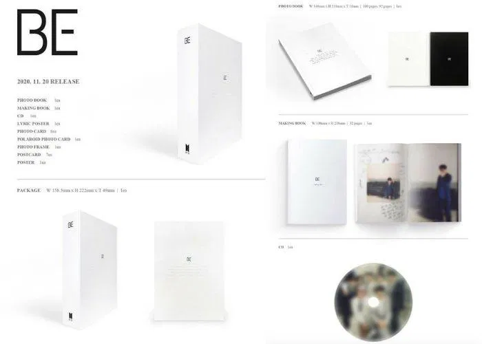 Album BE của BTS (Ảnh: Internet)