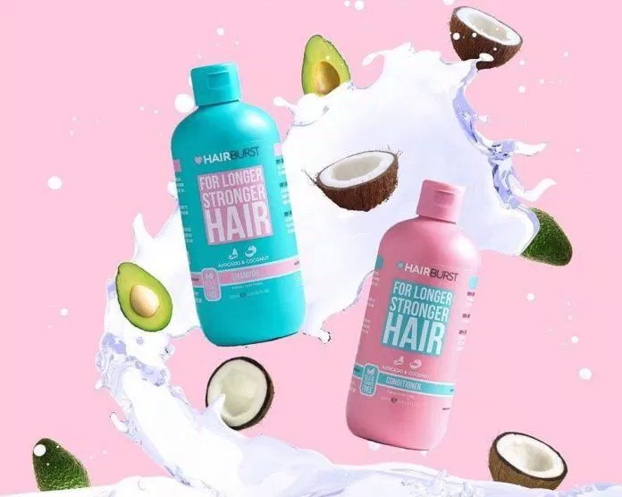 Bộ Gội Xả Kích Thích Mọc Tóc Hairburst For Longer Stronger Hair có bề ngoài tương tự các loại nước uống thơm ngon (ảnh: internet)