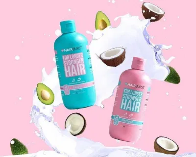 Bộ Gội Xả Kích Thích Mọc Tóc Hairburst For Longer Stronger Hair có bề ngoài tương tự các loại nước uống thơm ngon (ảnh: internet)