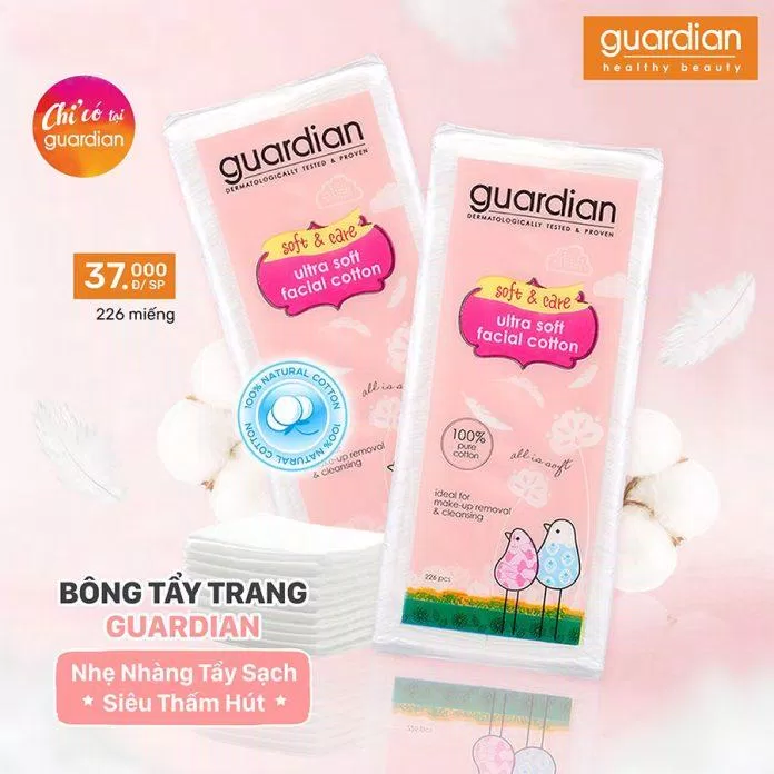 Bông tẩy trang Guardian. (Ảnh: Internet)