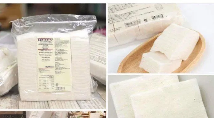 Bông tẩy trang MUJI Ogarnic. (Ảnh: Internet)