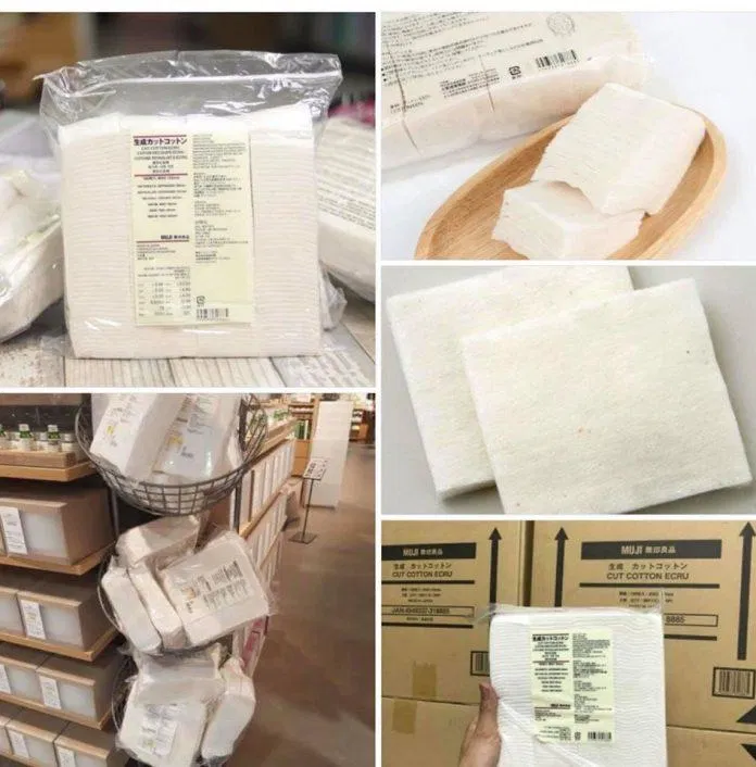 Bông tẩy trang MUJI Ogarnic. (Ảnh: Internet)