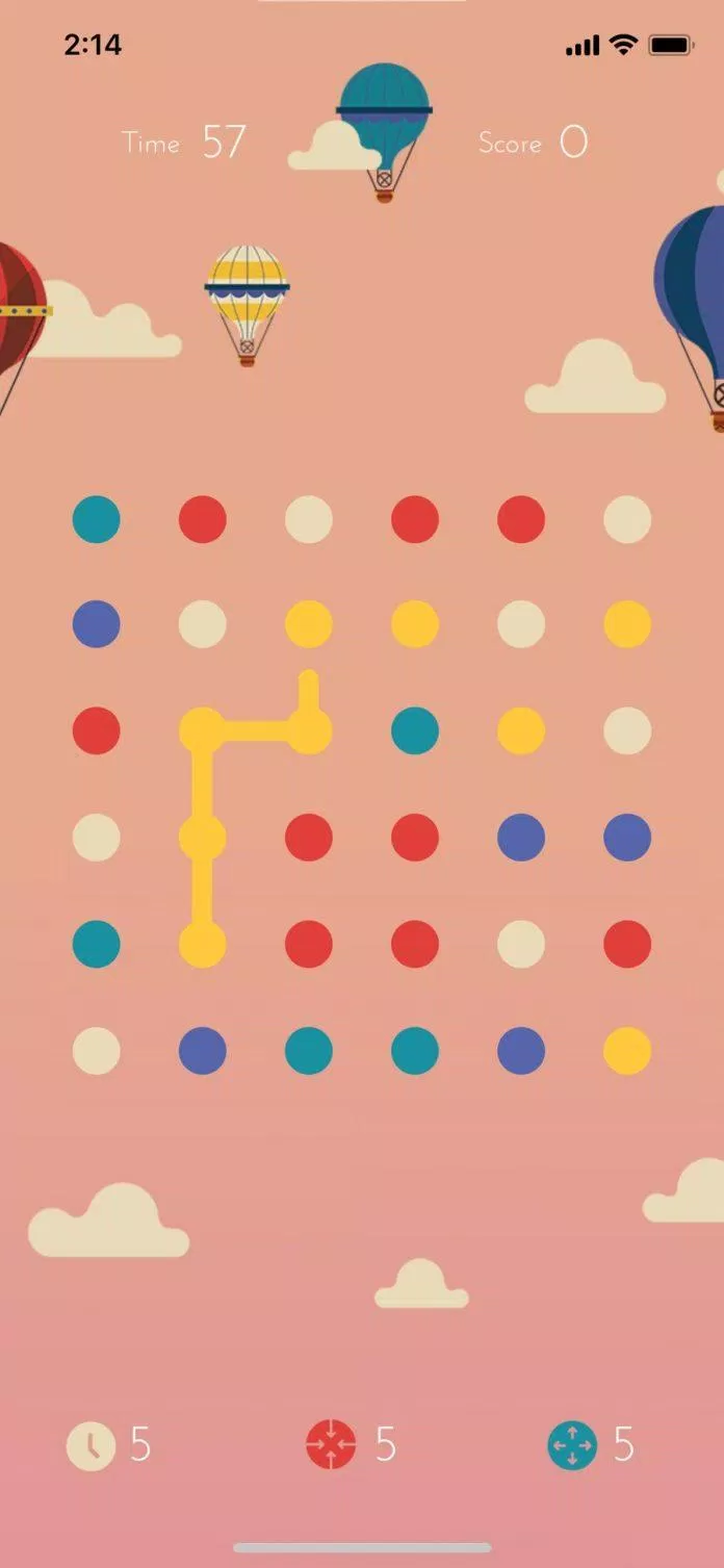 Một màn chơi trong game Dots: A Game About Connecting