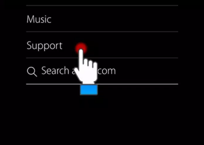 Tìm mục Support