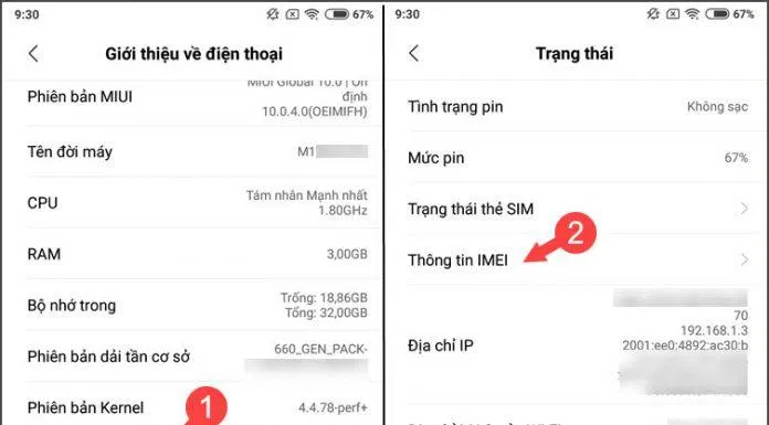 Chọn phần trạng thái