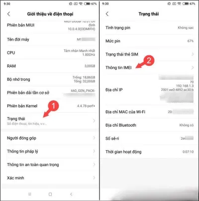 Chọn phần trạng thái