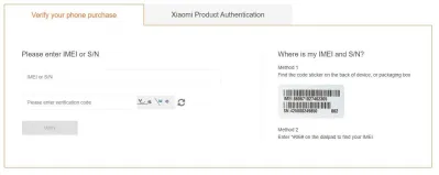 Nhập số IMEI vào