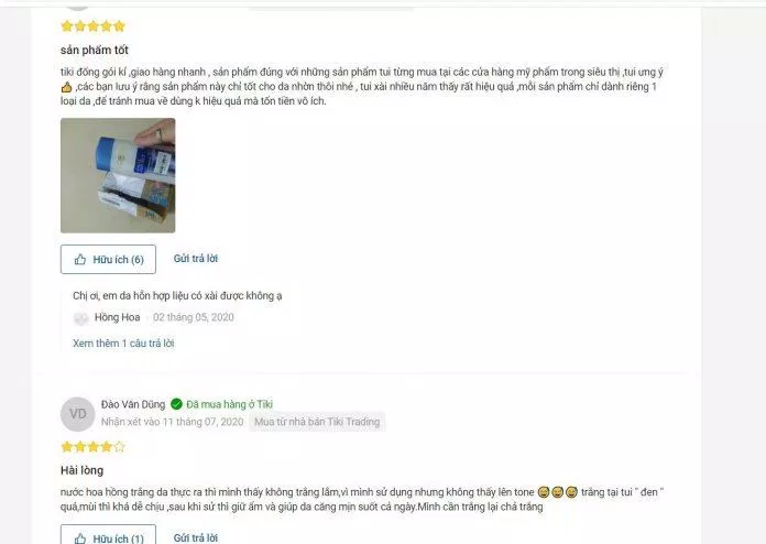 Đánh giá từ người dùng (Nguồn: TinhVe)
