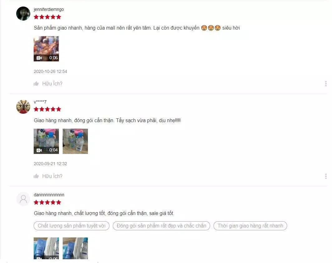 Đánh giá của khách hàng trên Shopee (nguồn: BlogAnChoi).