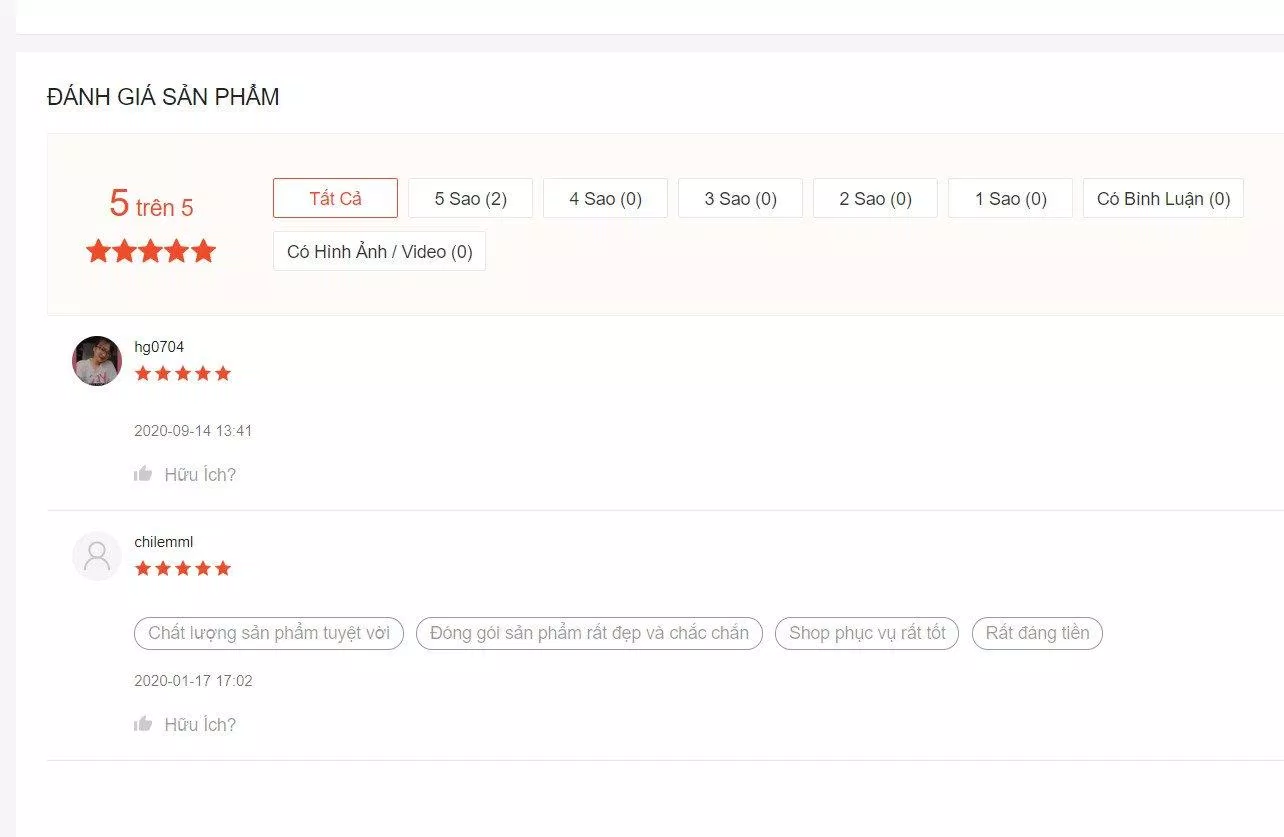 Đánh giá về sản phẩm trên trang Shopee (ảnh: BlogAnChoi).