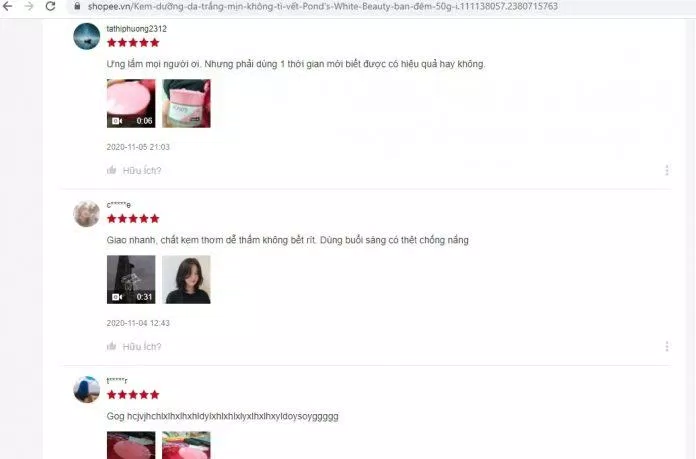 Phản hồi tích cực của khách hàng trên Shopee (nguồn: TinhVe). Phản hồi tích cực của khách hàng trên Shopee (nguồn: TinhVe).