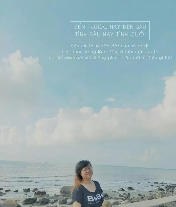 "Biển một bên và em một bên" (ảnh: BlogAnChoi)