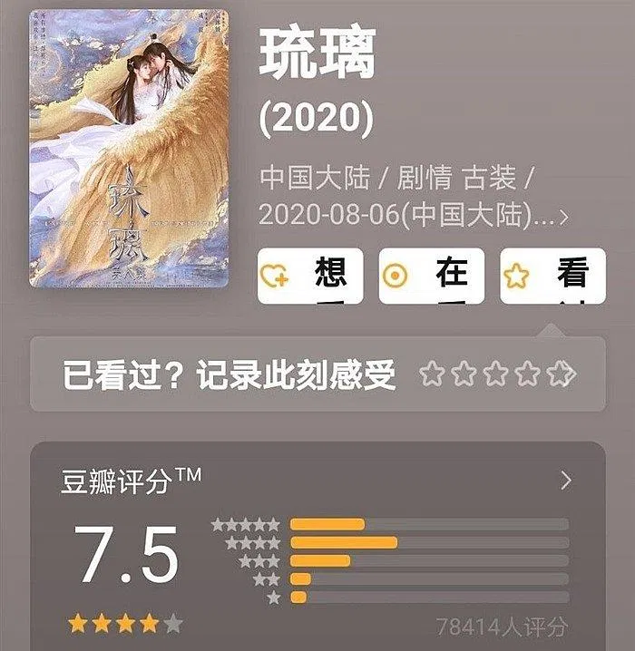 Điểm douban vượt bậc của phim Lưu Ly Mỹ Nhân Sát (Ảnh:internet)