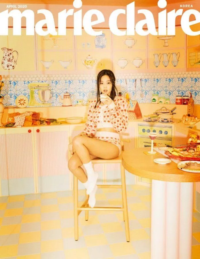 Jennie hoàn thành lục đại với bìa Marie Claire Korea số tháng 4 (Nguồn: Internet)