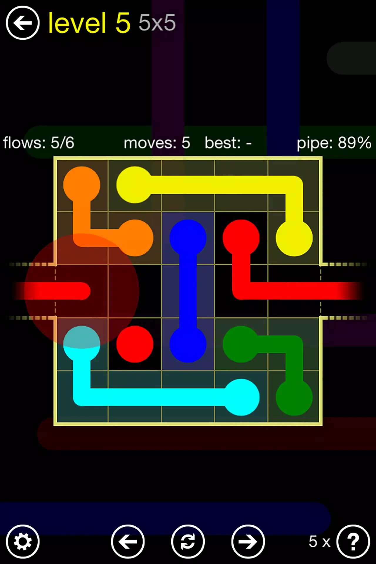 Giao diện của game Flow Free (Ảnh: internet)