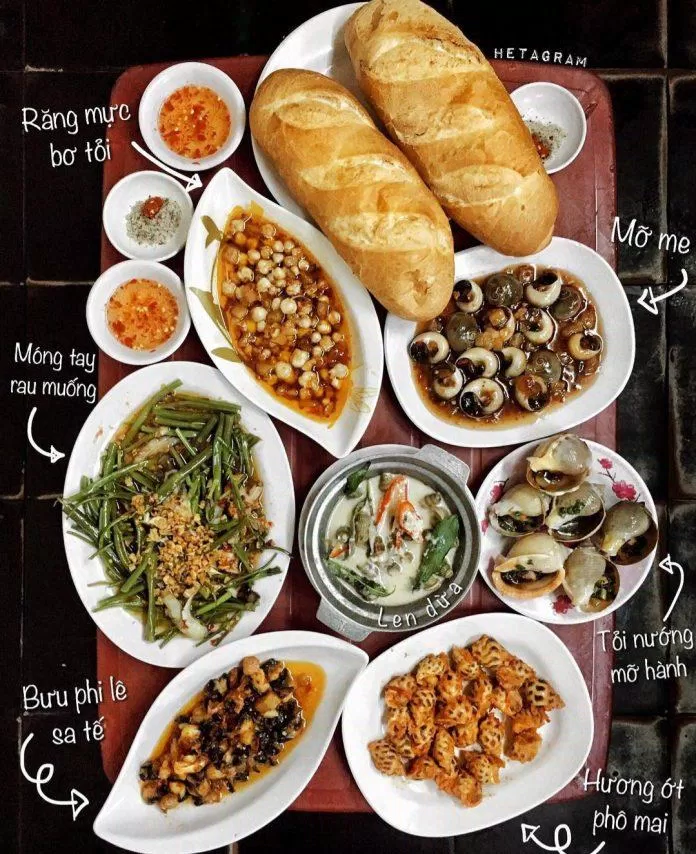 Ăn sập Ốc Đào với các loại ốc thơm ngon, béo ngây (nguồn: ig hetmydiscovery)
