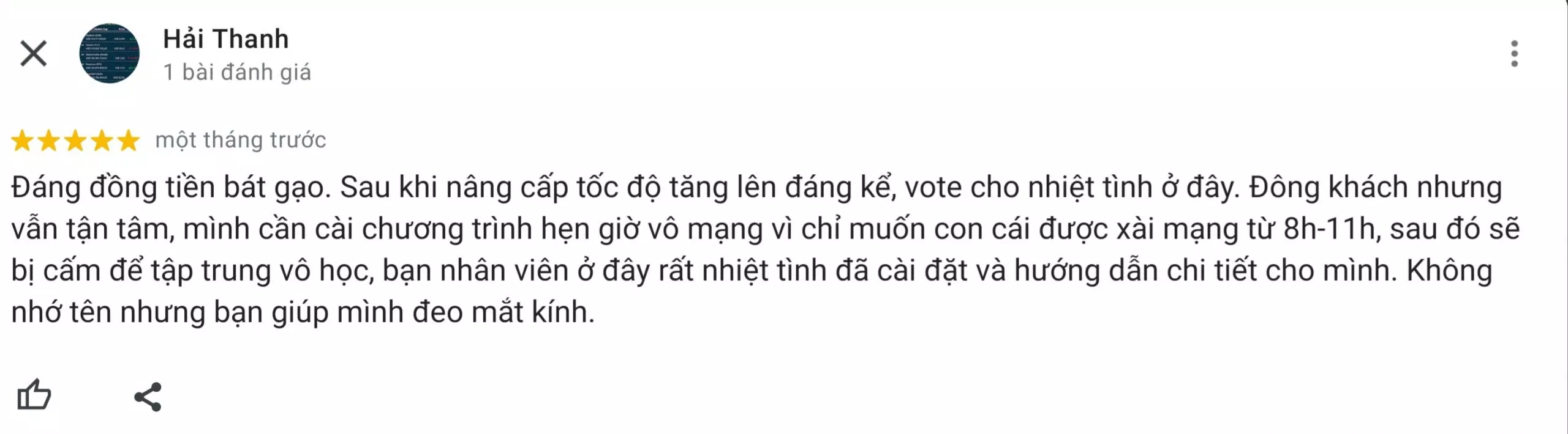 Đánh giá của khách hàng về Trung tâm bảo hành One. (Ảnh: Internet)