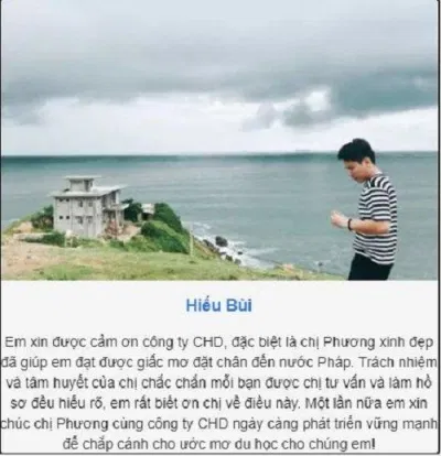 Công ty Tư vấn Du học và Đào tạo CHD được đánh giá tốt từ các học viên của mình (Ảnh Internet)