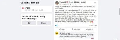 Công ty Tư vấn Du học GO STUDY ABROAD nhận được sự công nhận của các bạn học sinh (Ảnh Internet)