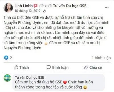 Công ty Tư vấn Du học GSE-BEO nhận được các phản hồi tích cực từ các học viên (Ảnh Internet)