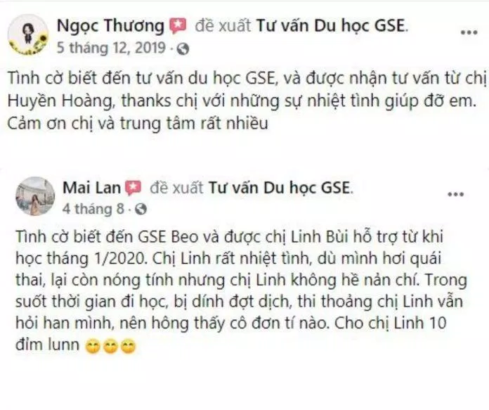 Công ty Tư vấn Du học GSE-BEO nhận được các phản hồi tích cực từ các học viên (Ảnh Internet)