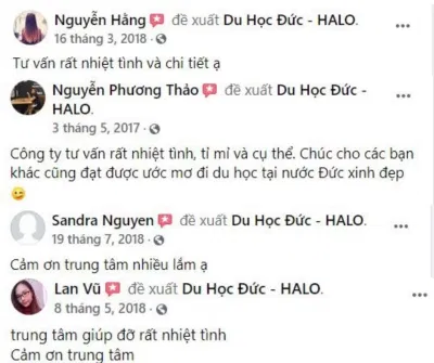 Công ty Du học HALO nhận được phản hồi tốt từ khách hàng Ảnh Internet)