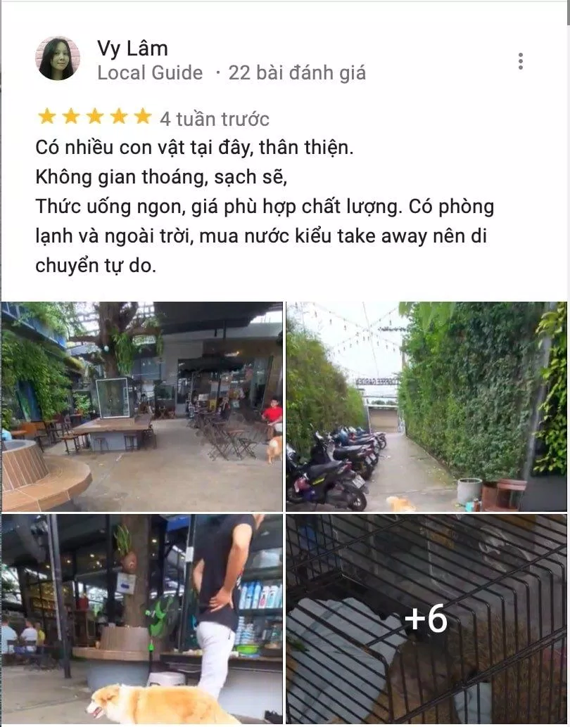 Review Tiệm cafe thú cưng Pet Coffee Garden (Ảnh Internet)