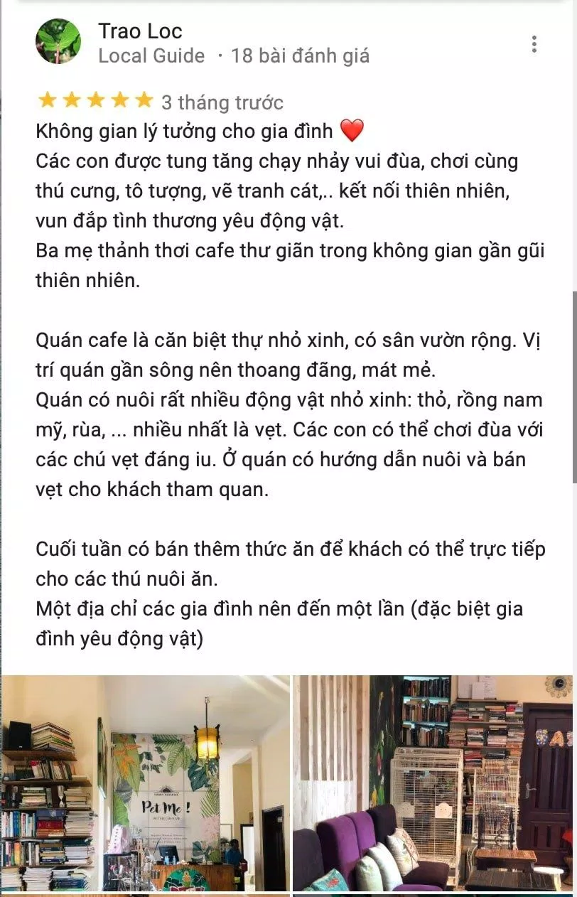 Review Tiệm cafe thú cưng Pet Me (Ảnh Internet)