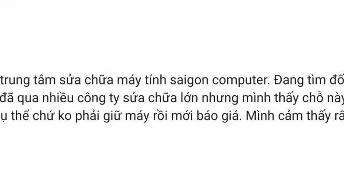 Đánh giá của khách hàng về Sài Gòn Computer. (Ảnh: Internet)