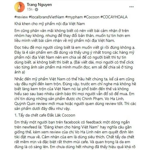Review tẩy da chết cà phê Cocoon: thành phần thuần chay, dưỡng da mềm mịn và sáng khỏe bơ ca cao cà phê cà phê Dak Lak công dụng dưỡng ẩm da body dưỡng da dưỡng trắng da body mỹ phẩm cocoon mỹ phẩm thuần chay sản phẩm tẩy da chết tẩy da chết body tẩy da chết cà phê tẩy da chết cà phê cocoon tẩy da chết tại nhà thiết kế thương hiệu