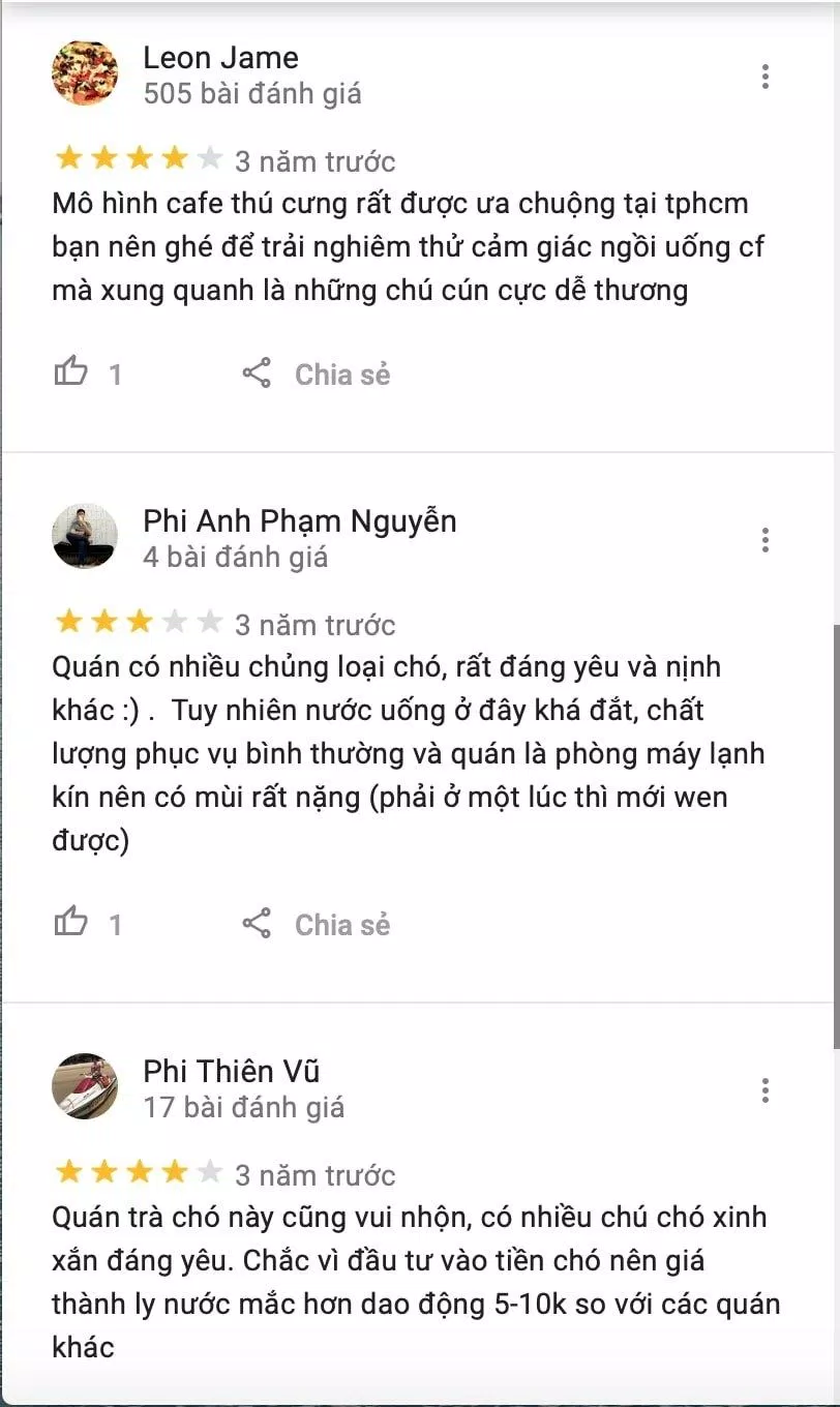 Review Tiệm cafe thú cưng Tea & Pet (Ảnh Internet)