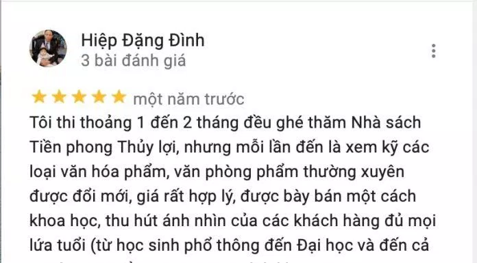 Review Nhà sách Tiền Phong Hà Nội (Ảnh Internet)