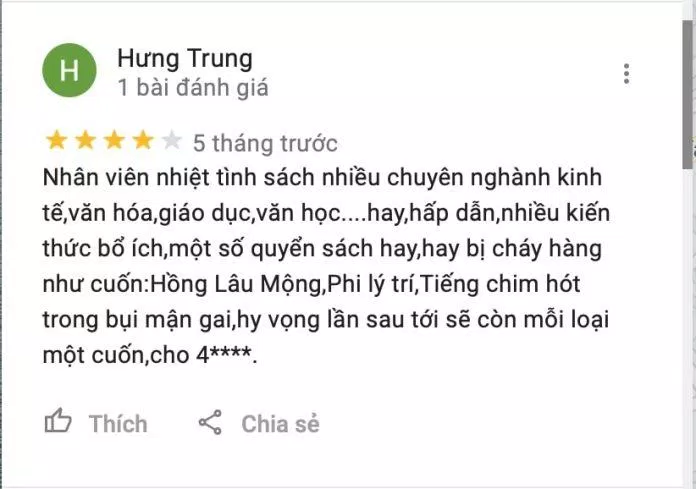 Review Nhà sách Tiền Phong Hà Nội (Ảnh Internet)