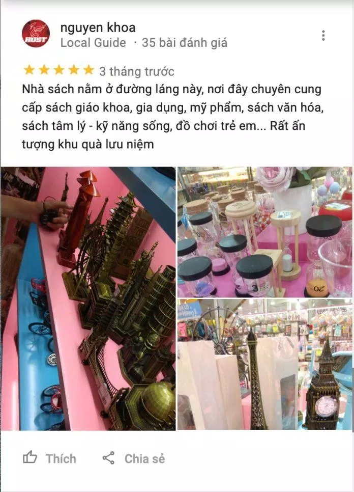 Review Nhà sách Tiến Thọ Hà Nội (Ảnh Internet)