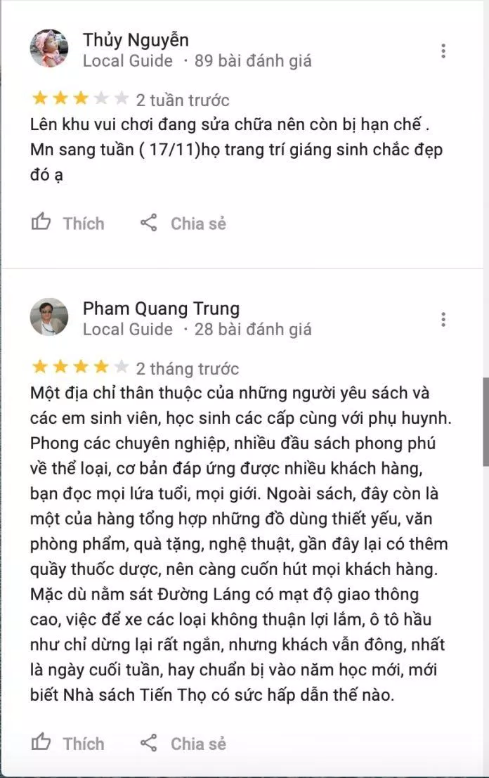 Review Nhà sách Tiến Thọ Hà Nội (Ảnh Internet)