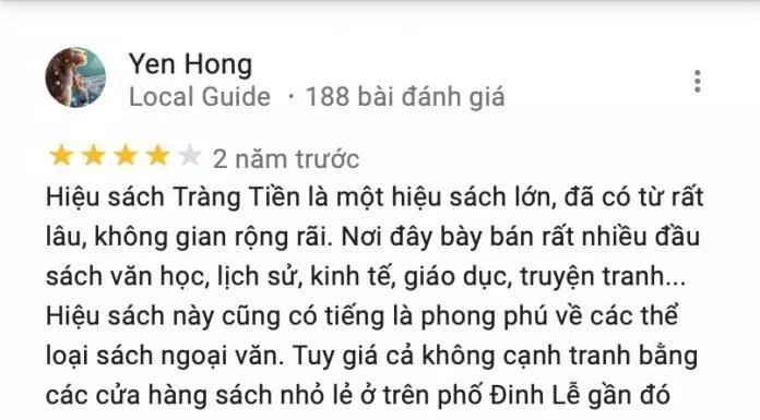 Review Nhà sách Tràng Tiền Hà Nội (Ảnh Internet)