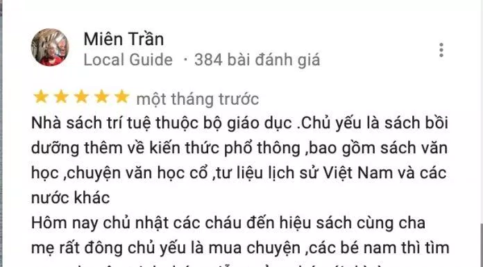 Review Nhà sách Trí Tuệ Hà Nội (Ảnh Internet)