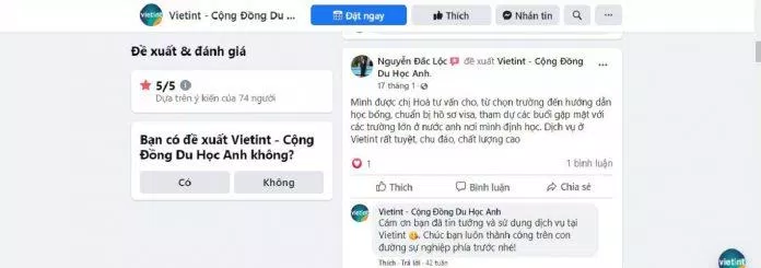 Công ty Tư vấn Du học Vietint nhận được sự công nhận của các bạn trẻ (Ảnh Internet)