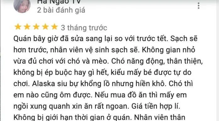 Review Yuna Alaska Coffee (Ảnh Internet)