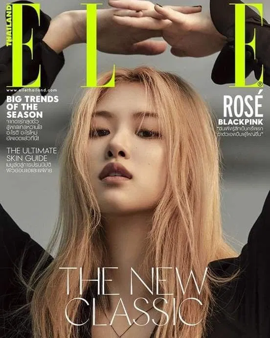 Rosé trên Elle Thailand và Elle Hongkong số tháng 8 (Nguồn: Internet) Rosé trên Elle Thailand và Elle Hongkong số tháng 8 (Nguồn: Internet)