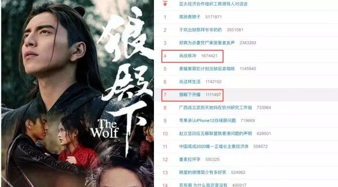 Lang Điện Hạ "càn quét" hot search trên Weibo (Nguồn ảnh: Internet)