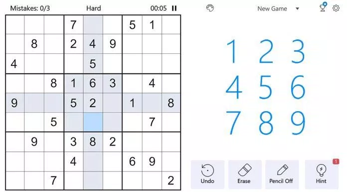 Một thử thách hằng ngày của game trí tuệ Sudoku cổ điển (Ảnh: internet)