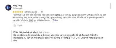 Đánh giá của khách hàng dành cho Saigonlaps